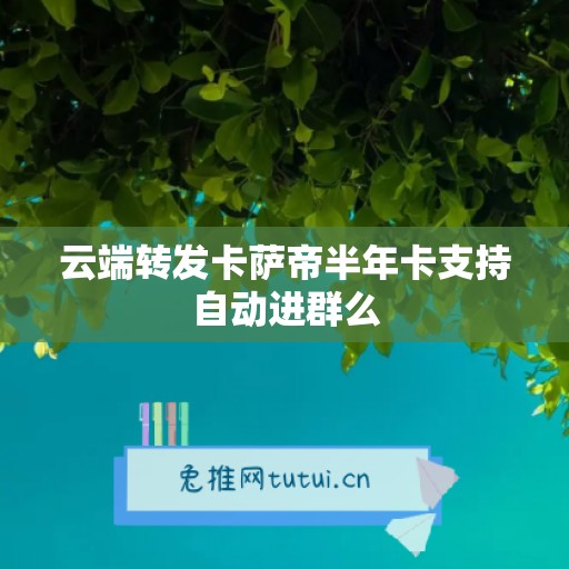 云端转发卡萨帝半年卡支持自动进群么