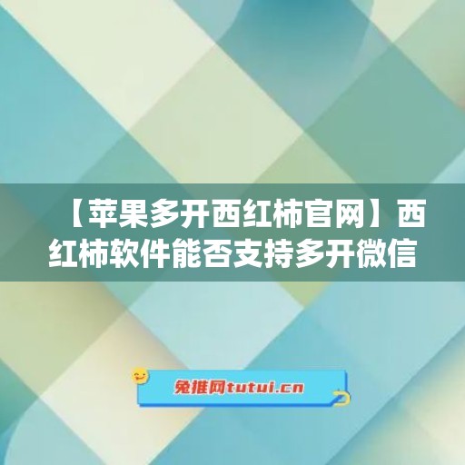 【苹果多开西红柿官网】西红柿软件能否支持多开微信？(西红柿聊天)