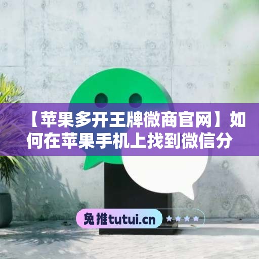 【苹果多开王牌微商官网】如何在苹果手机上找到微信分身功能？