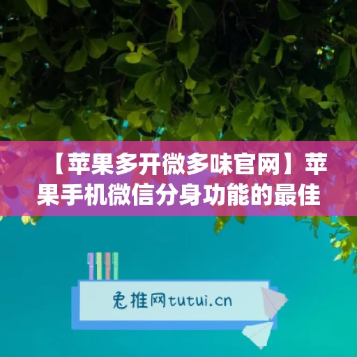 【苹果多开微多味官网】苹果手机微信分身功能的最佳应用场景(苹果微信官方多开)