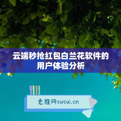 云端秒抢红包白兰花软件的用户体验分析