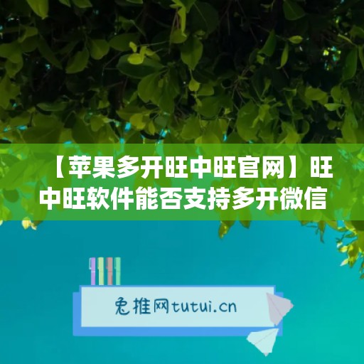 【苹果多开旺中旺官网】旺中旺软件能否支持多开微信？(旺中旺大礼包图片)