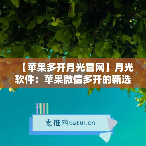 【苹果多开月光官网】月光软件：苹果微信多开的新选择