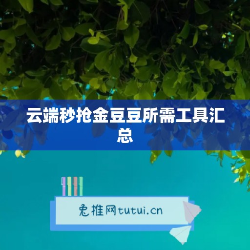 云端秒抢金豆豆所需工具汇总