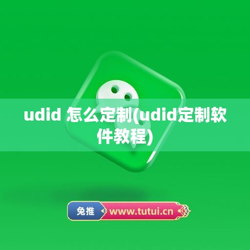 udid 怎么定制(udid定制软件教程)