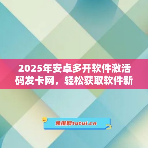 2025年安卓多开软件激活码发卡网，轻松获取软件新体验！