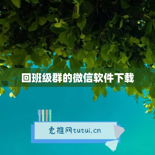 回班级群的微信软件下载