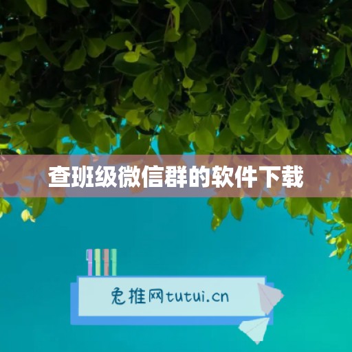 查班级微信群的软件下载