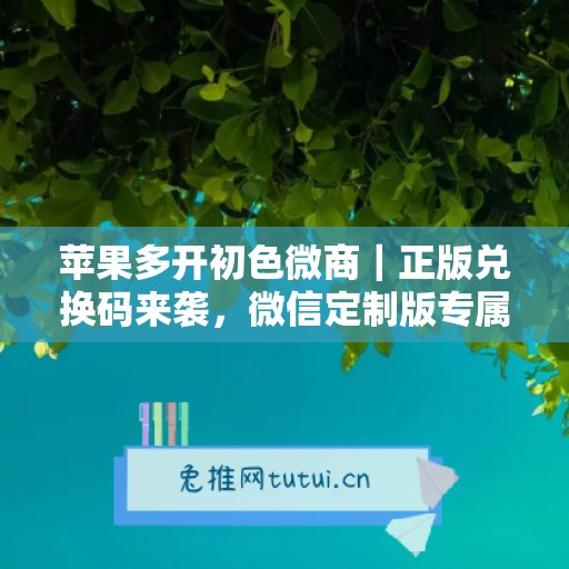 苹果多开初色微商｜正版兑换码来袭，微信定制版专属体验
