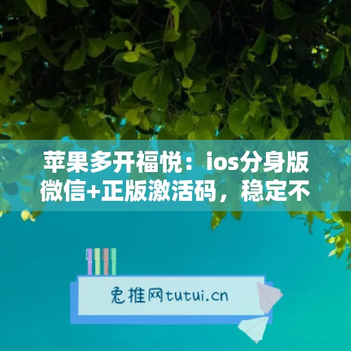 苹果多开福悦：ios分身版微信+正版激活码，稳定不封号