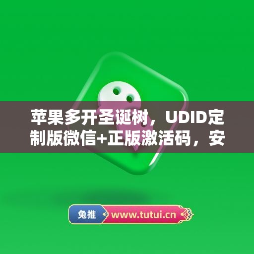 苹果多开圣诞树，UDID定制版微信+正版激活码，安全有保障