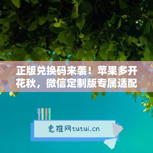 正版兑换码来袭！苹果多开花秋，微信定制版专属适配