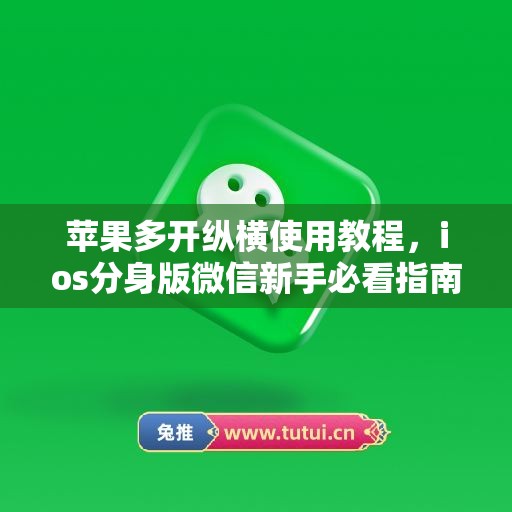 苹果多开纵横使用教程，ios分身版微信新手必看指南