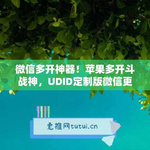 微信多开神器！苹果多开斗战神，UDID定制版微信更适配