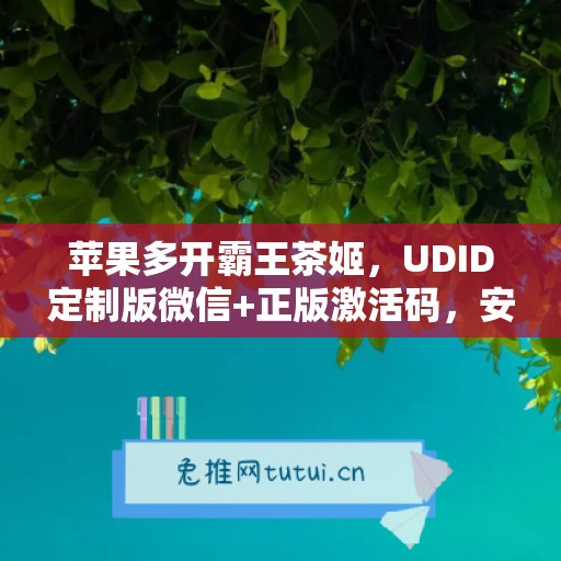 苹果多开霸王茶姬，UDID定制版微信+正版激活码，安全有保障