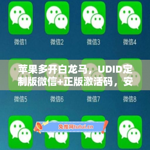 苹果多开白龙马,UDID定制版微信+正版激活码,安全有保障 苹果多开白龙马,UDID定制版微信+正版激活码,安全有保障