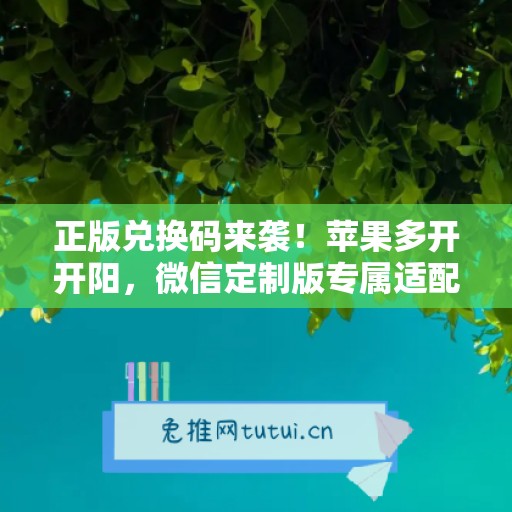 正版兑换码来袭!苹果多开开阳,微信定制版专属适配 正版兑换码来袭!苹果多开开阳,微信定制版专属适配