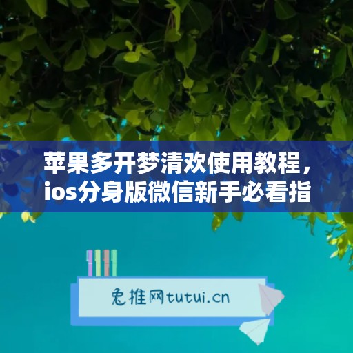 苹果多开梦清欢使用教程，ios分身版微信新手必看指南