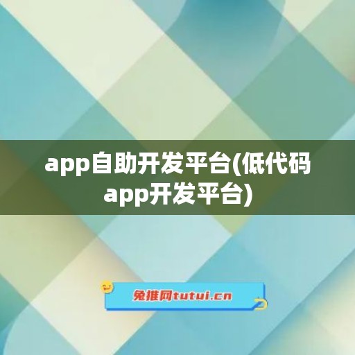 app自助开发平台(低代码app开发平台)