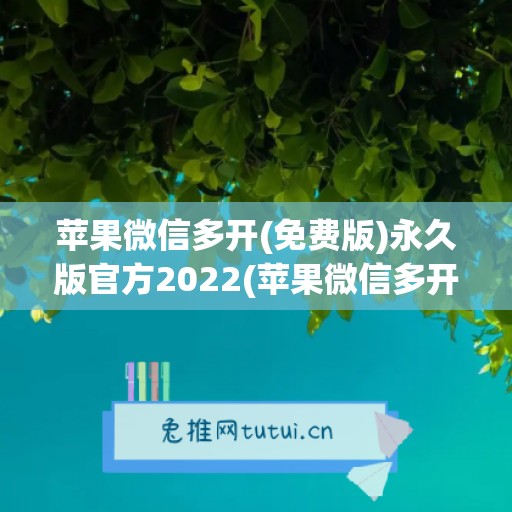 苹果微信多开(免费版)永久版官方2022(苹果微信多开(免费版)永久版)