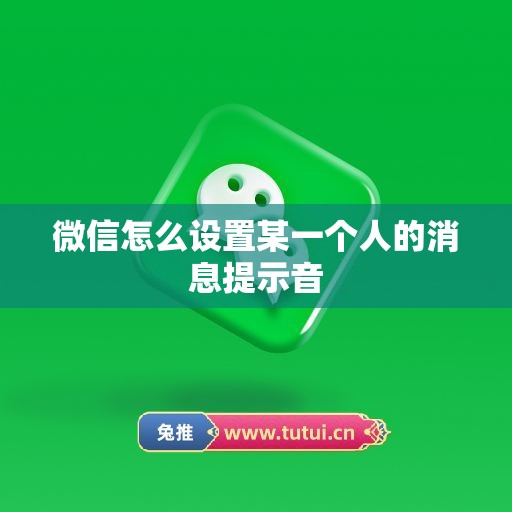 微信怎么设置某一个人的消息提示音