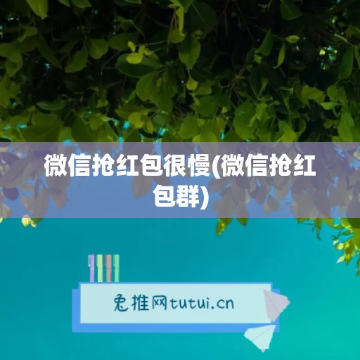 微信抢红包很慢(微信抢红包群)