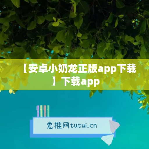 【安卓小奶龙正版app下载】下载app