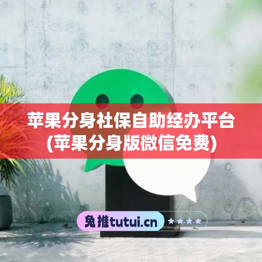 苹果分身社保自助经办平台(苹果分身版微信免费)