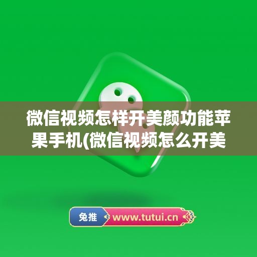 微信视频怎样开美颜功能苹果手机(微信视频怎么开美颜功能设置)