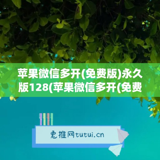 苹果微信多开(免费版)永久版128(苹果微信多开(免费版)永久版官方2022)