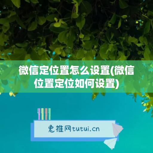 微信定位置怎么设置(微信位置定位如何设置)