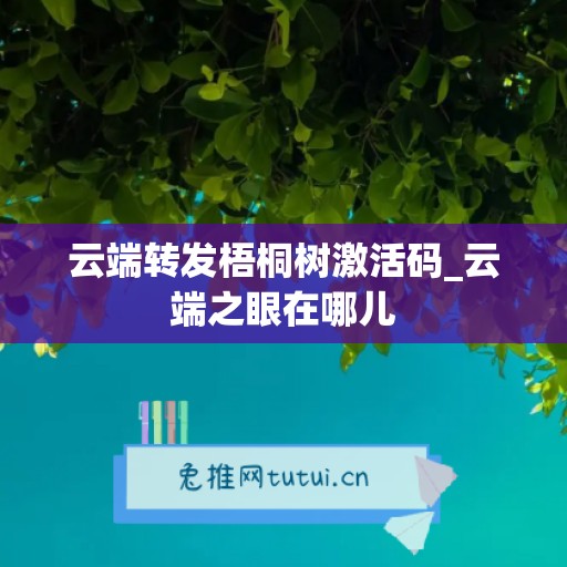 云端转发梧桐树激活码_云端之眼在哪儿