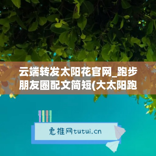 云端转发太阳花官网_跑步朋友圈配文简短(大太阳跑步的说说)