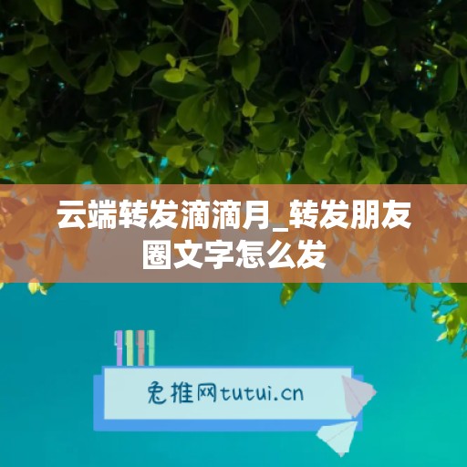 云端转发滴滴月_转发朋友圈文字怎么发