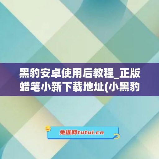 黑豹安卓使用后教程_正版蜡笔小新下载地址(小黑豹app)