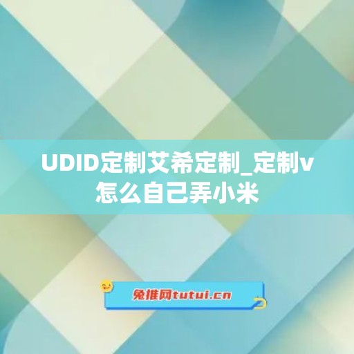 UDID定制艾希定制_定制v怎么自己弄小米