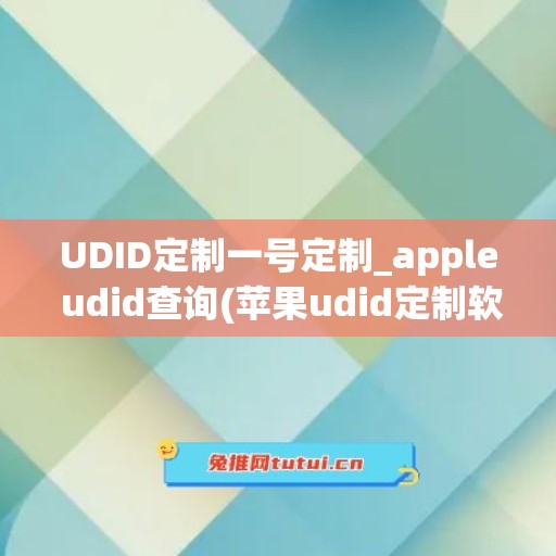 UDID定制一号定制_apple udid查询(苹果udid定制软件稳定吗)