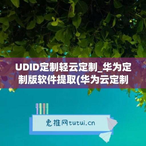 UDID定制轻云定制_华为定制版软件提取(华为云定制网站)