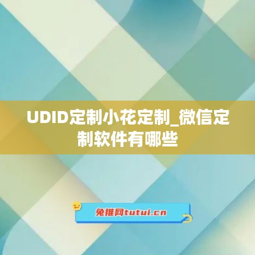 UDID定制小花定制_微信定制软件有哪些