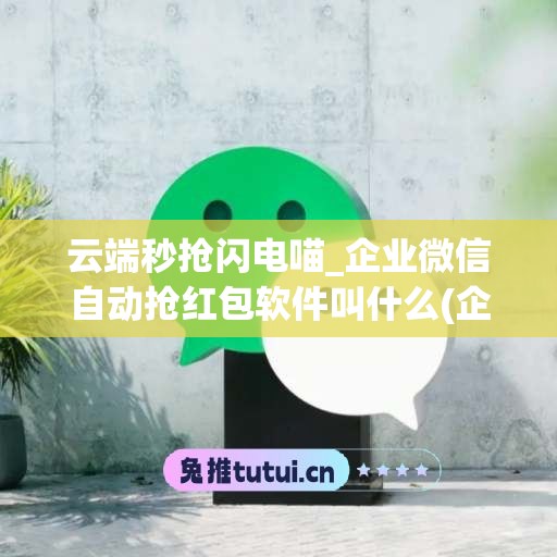 云端秒抢闪电喵_企业微信自动抢红包软件叫什么(企业微信有自动抢红包软件吗)