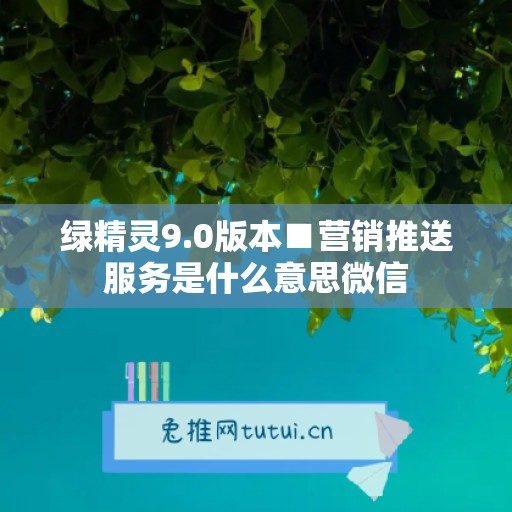 绿精灵9.0版本■营销推送服务是什么意思微信