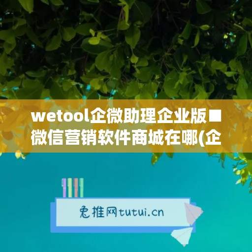 wetool企微助理企业版■微信营销软件商城在哪(企微助手怎么使用)