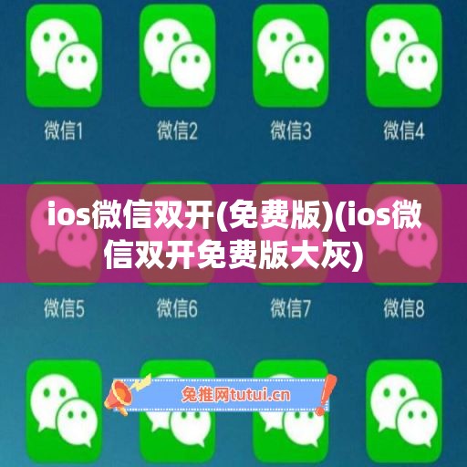 ios微信双开(免费版)(ios微信双开免费版大灰)